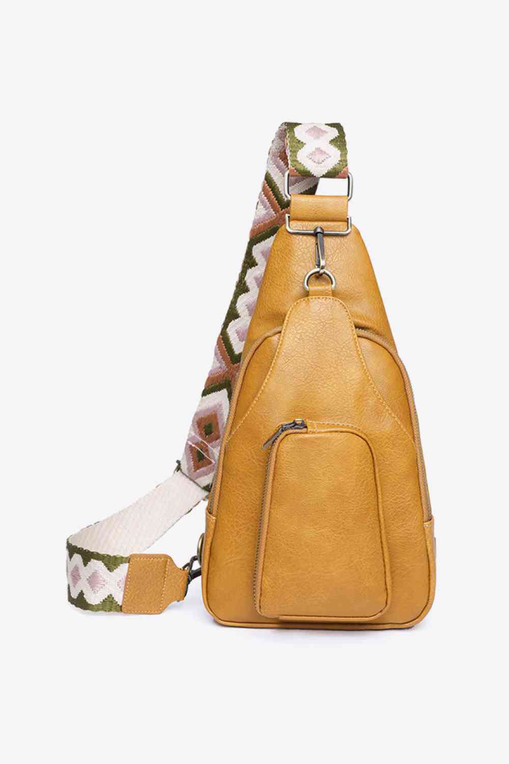 Adored Take A Trip PU Leather Sling Bag Honey One Size