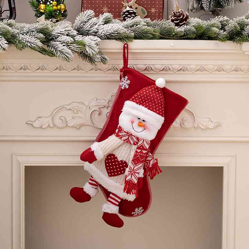 Christmas Stocking Hanging Widget Snowman One Size