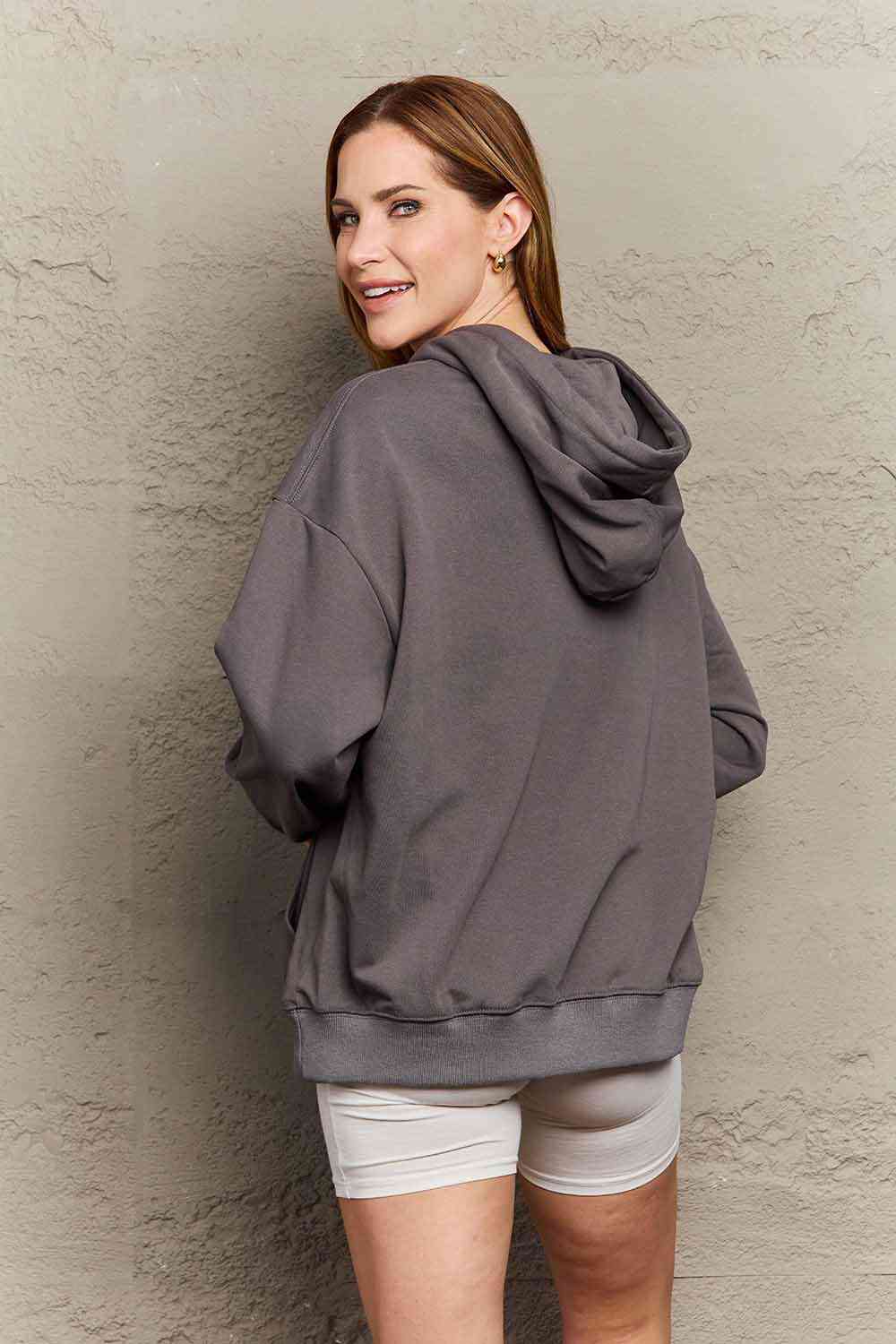 Simply Love Simply Love Full Size Dropped Shoulder Butterfly Graphic Hoodie