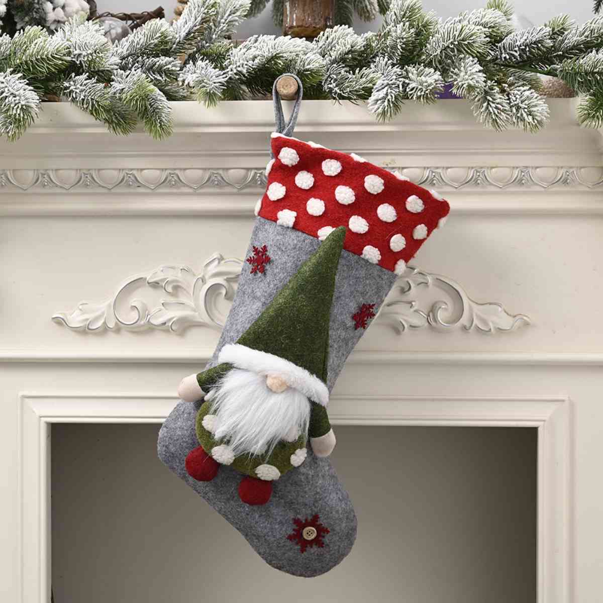 Christmas Stocking Hanging Widget Charcoal One Size