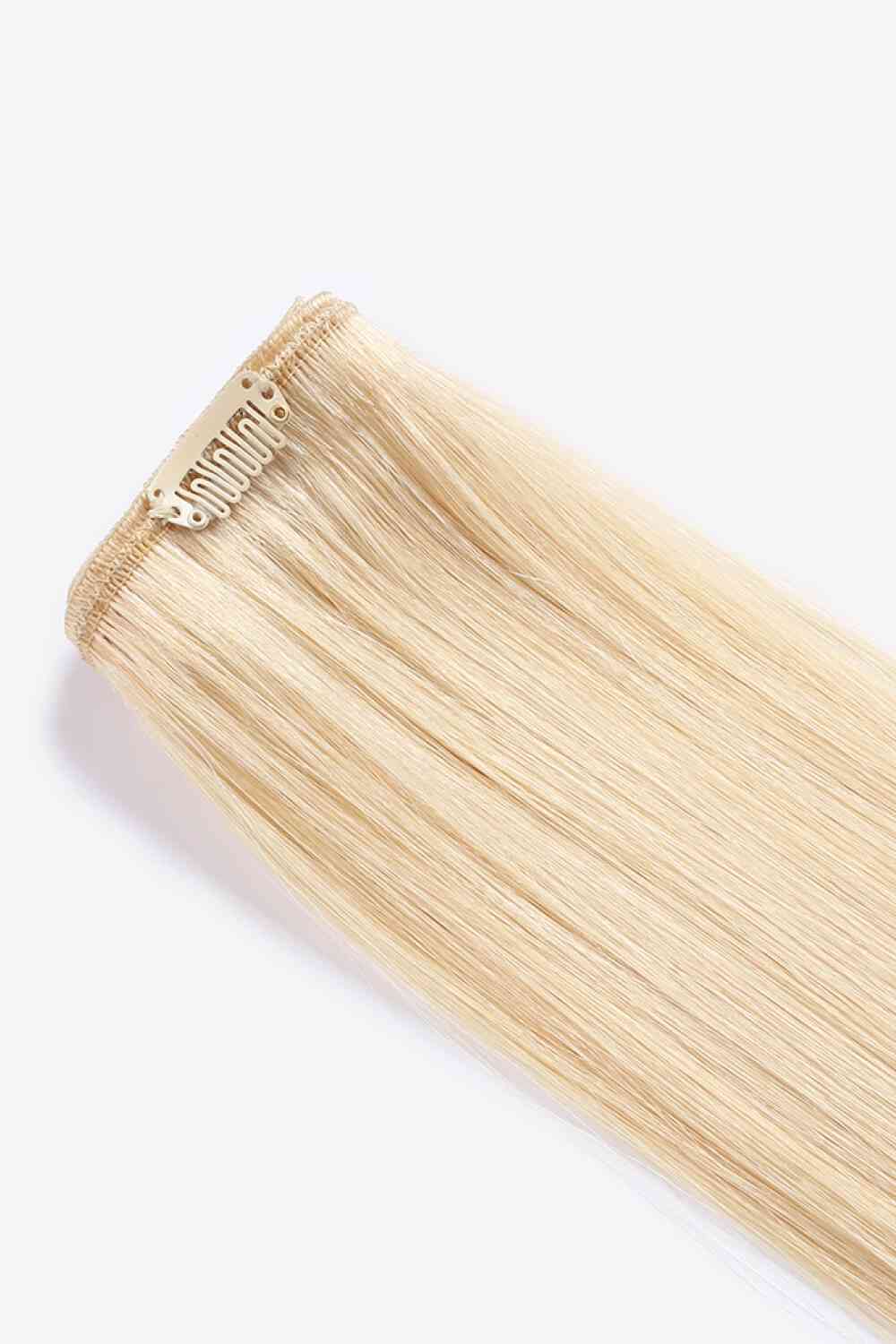 20" 120g Clip-in Hair Extensions Indian Human Hair in Blonde