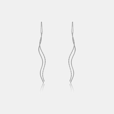 925 Sterling Silver Threader Earrings Silver One Size