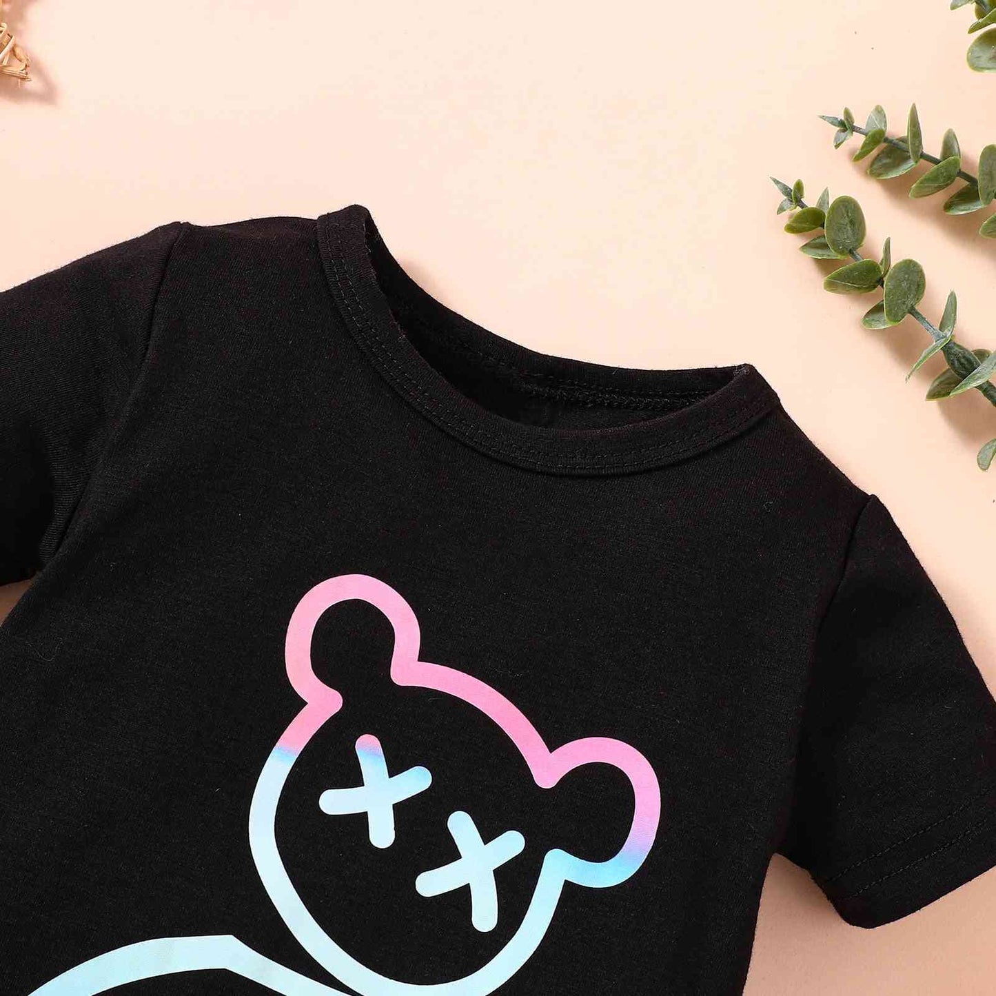 Baby Bear Graphic Short Sleeve Romper