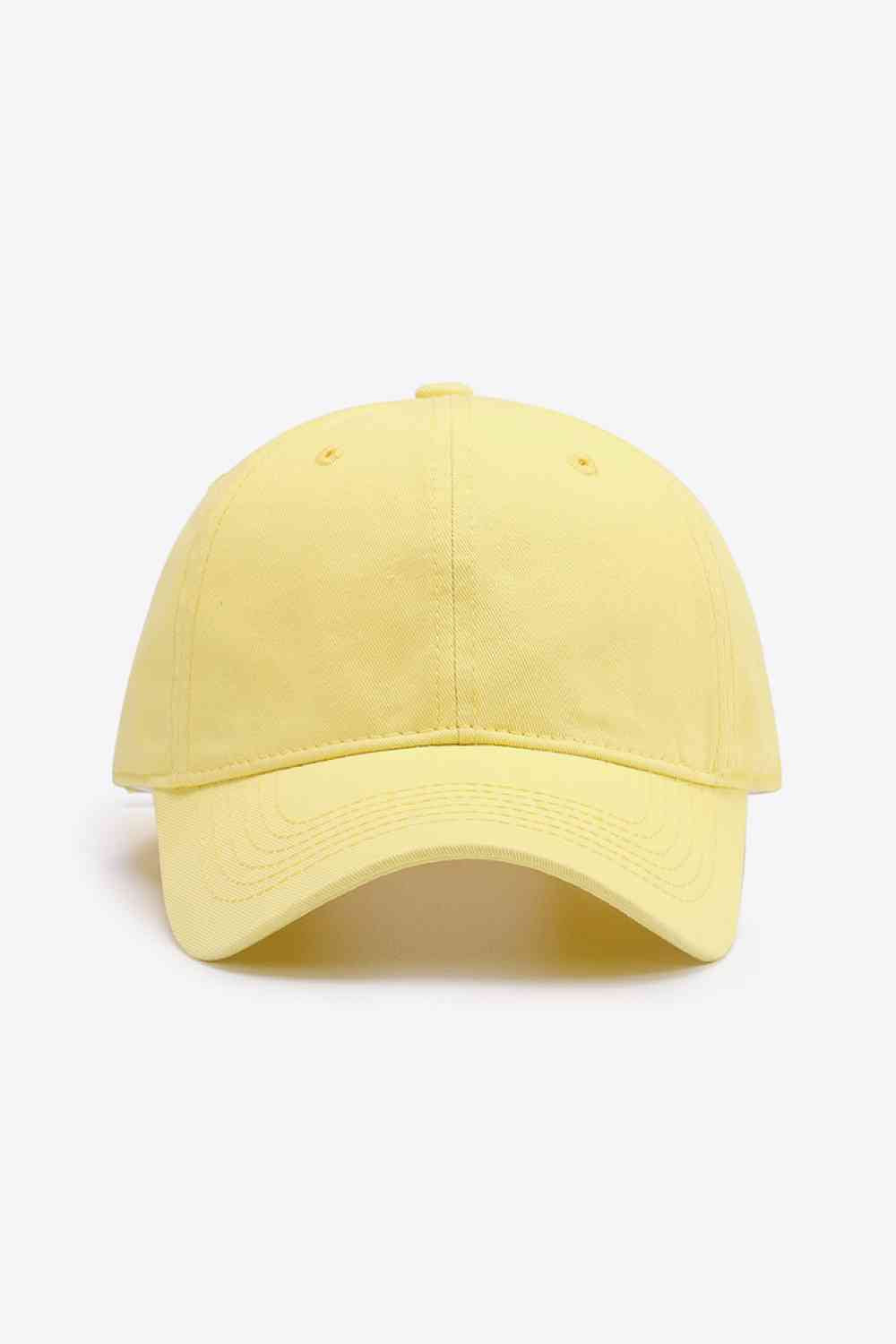Cool and Classic Baseball Cap Yellow One Size