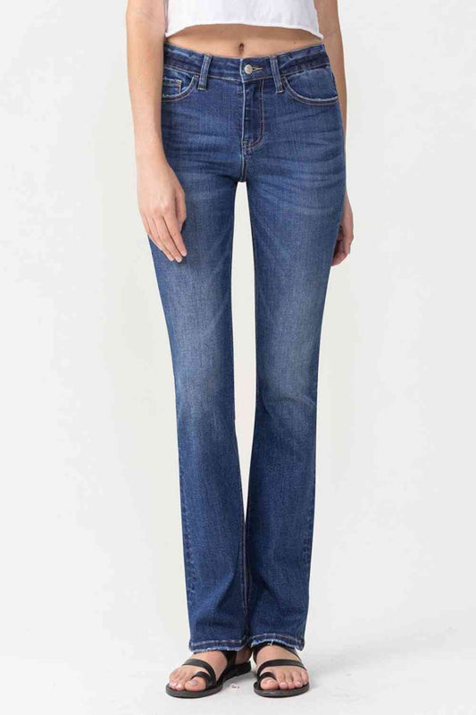 Lovervet Full Size Rebecca Midrise Bootcut Jeans Dark