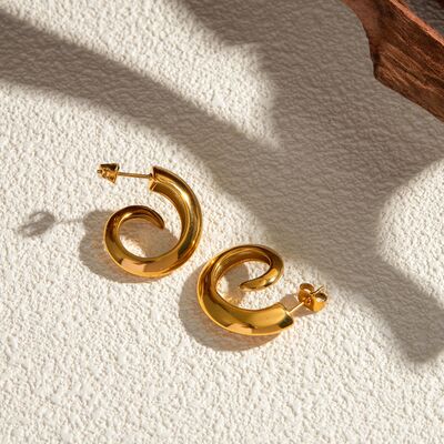 18K Gold-Plated Stainless Steel Earrings Gold One Size