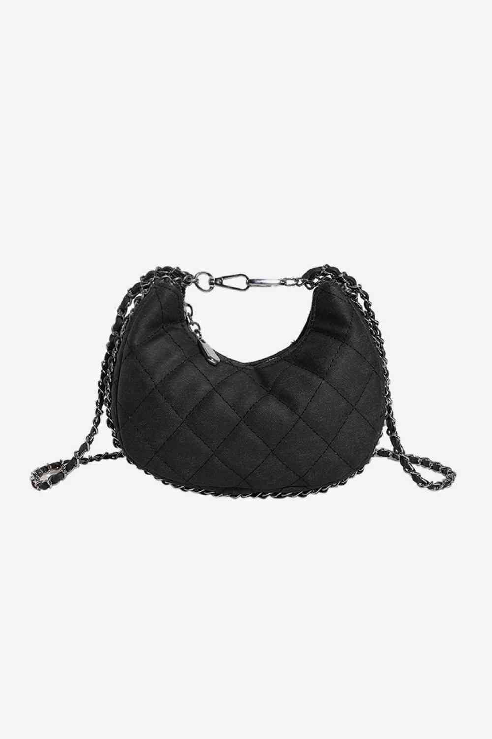 PU Leather Handbag Black One Size