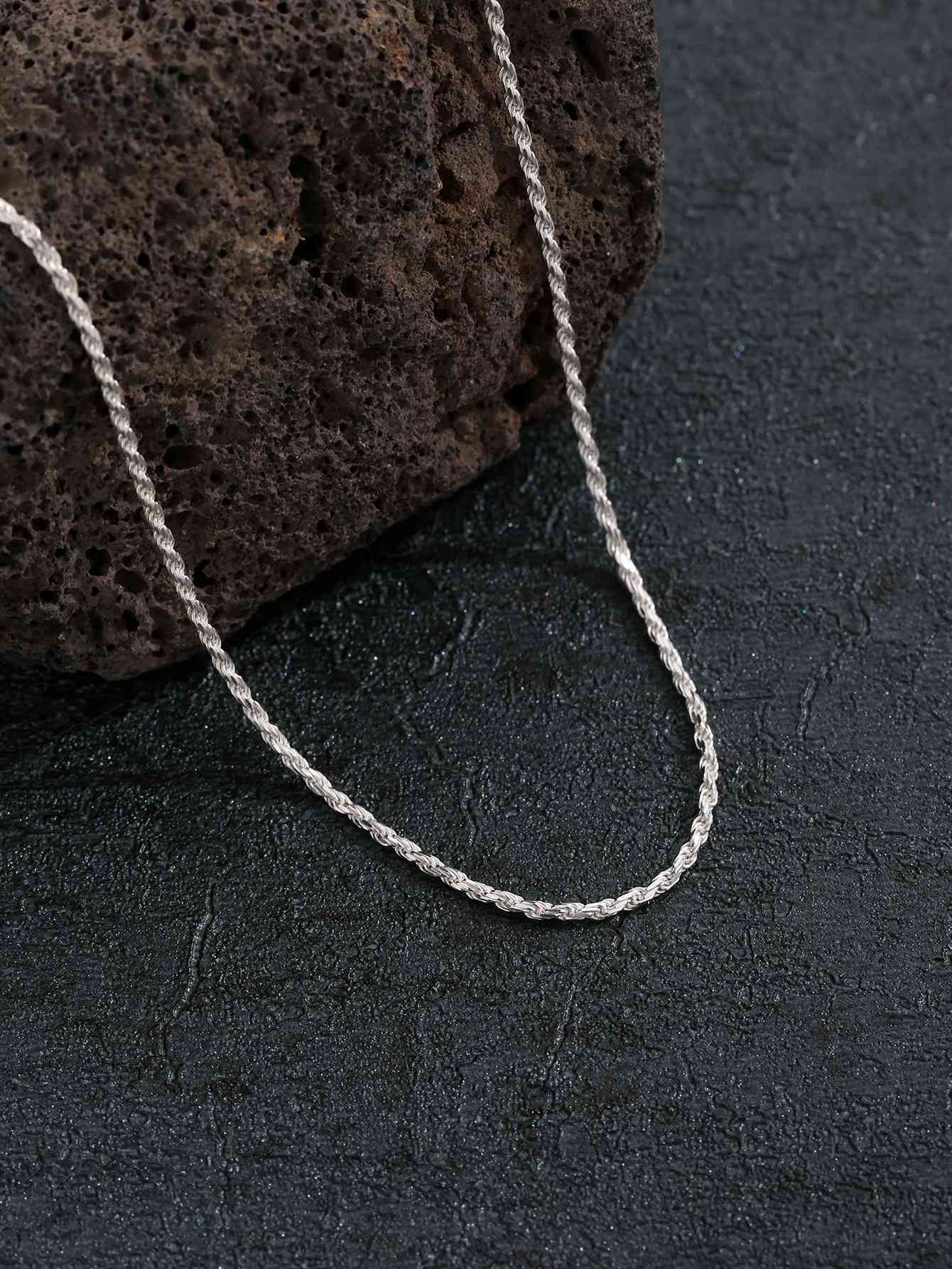 925 Sterling Silver Necklace Silver One Size