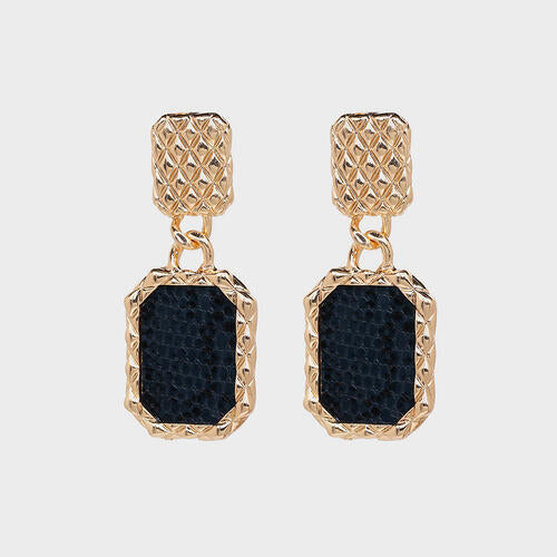 Geometric Alloy Dangle Earrings Navy One Size