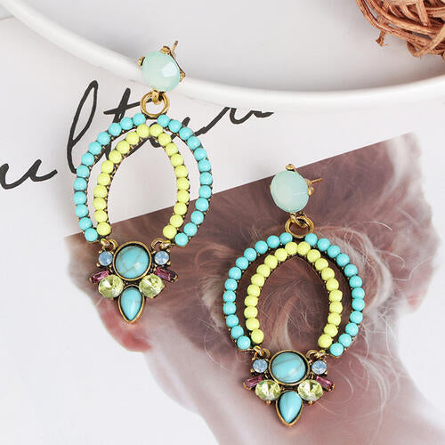 Geometric Alloy Dangle Earrings