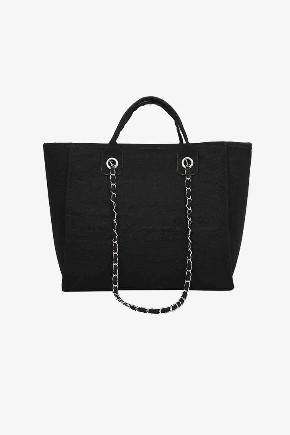 Adored Polyester Tote Bag Black One Size