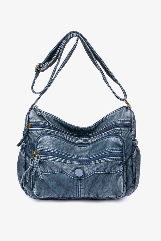 Adored PU Leather Crossbody Bag French Blue One Size