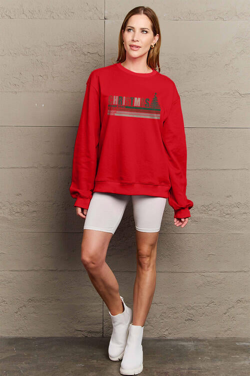 Simply Love Full Size CHRISTMAS Long Sleeve Sweatshirt