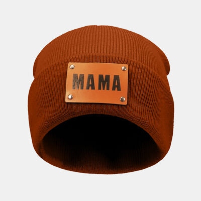 MAMA Warm Winter Knit Beanie Chestnut One Size