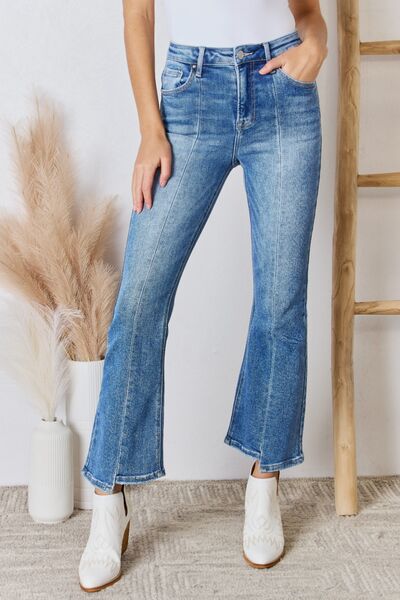 RISEN Full Size High Rise Ankle Flare Jeans Medium