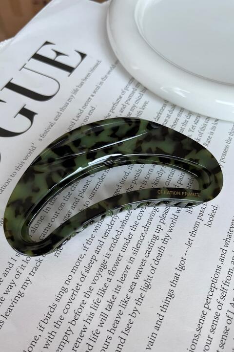 Acetate Hair Claw Clip Sage One Size