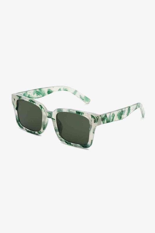UV400 Polycarbonate Square Sunglasses Forest One Size