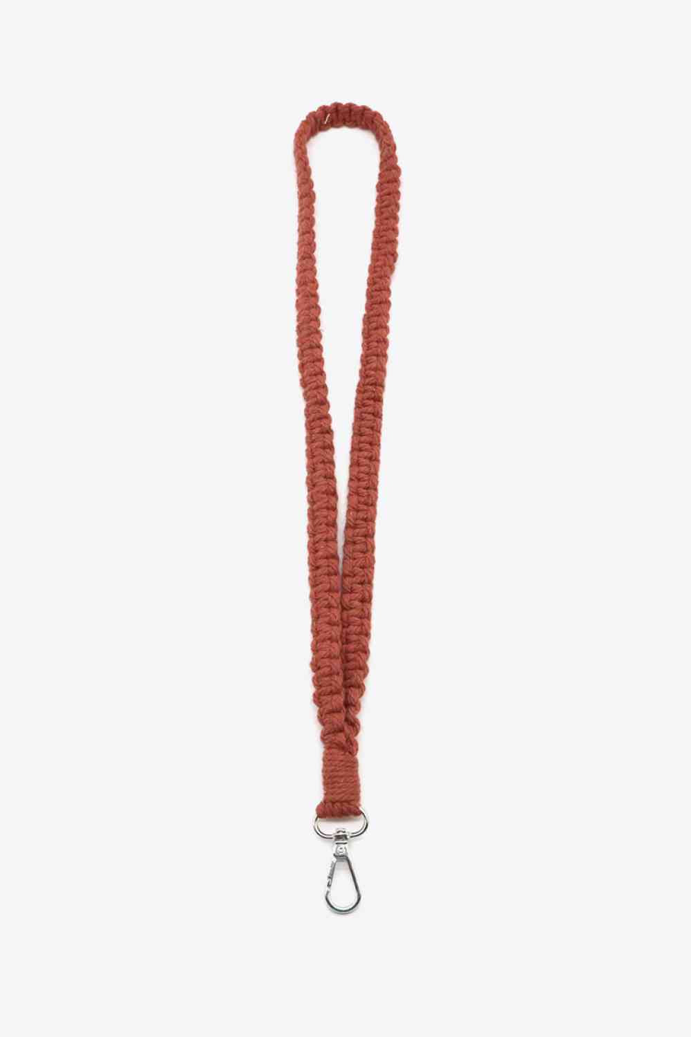 Assorted 2-Pack Hand-Woven Lanyard Keychain Brick Red One Size