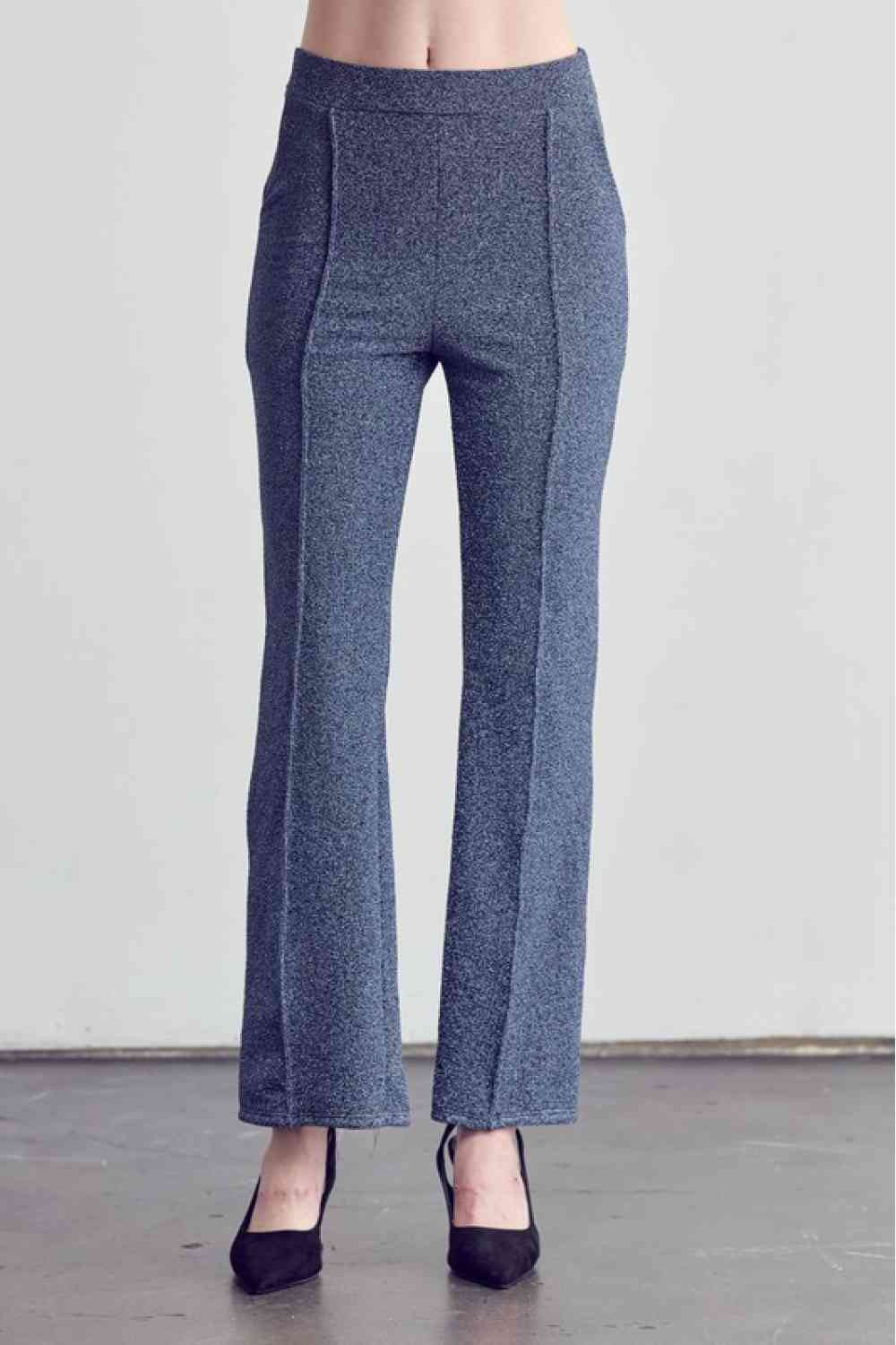 Jade By Jane Full Size Center Seam Straight Leg Pants in Denim Denim