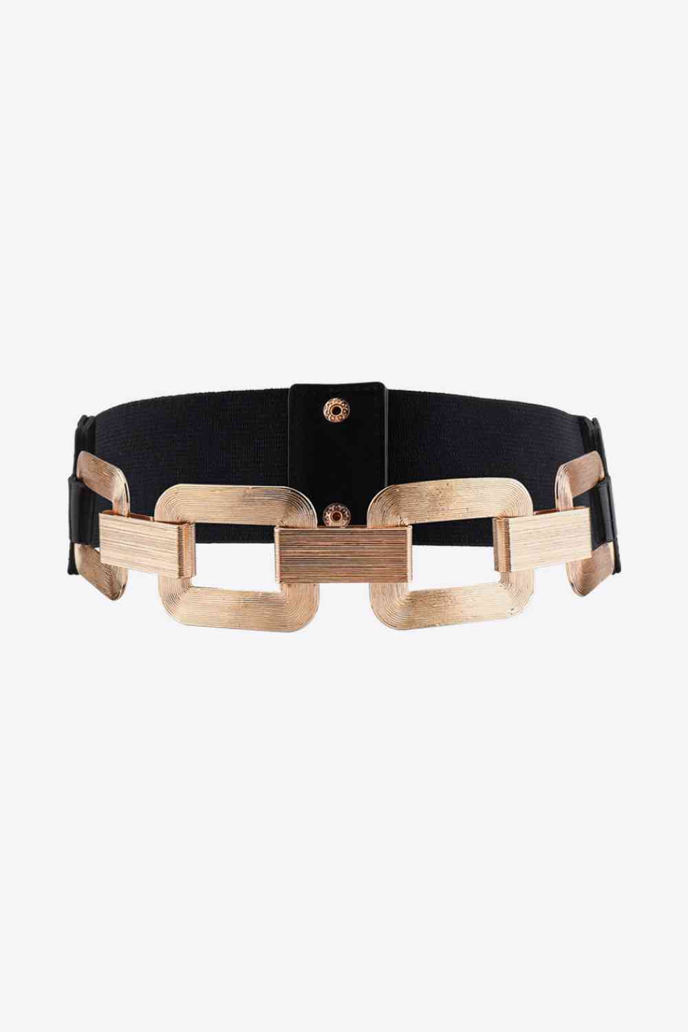 Fashion Geometric Elastic Belt Black One Size