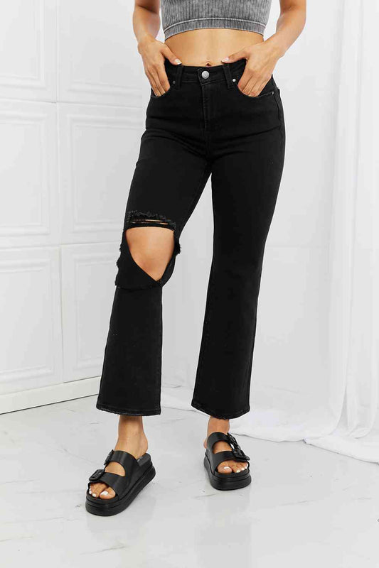 RISEN Full Size Yasmin Relaxed Distressed Jeans Dark