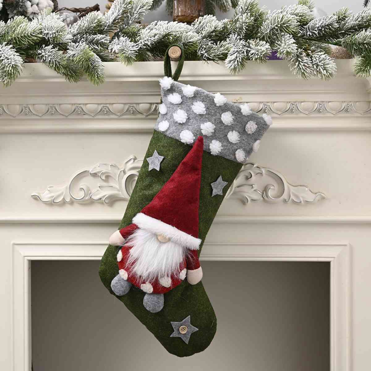 Christmas Stocking Hanging Widget Green One Size