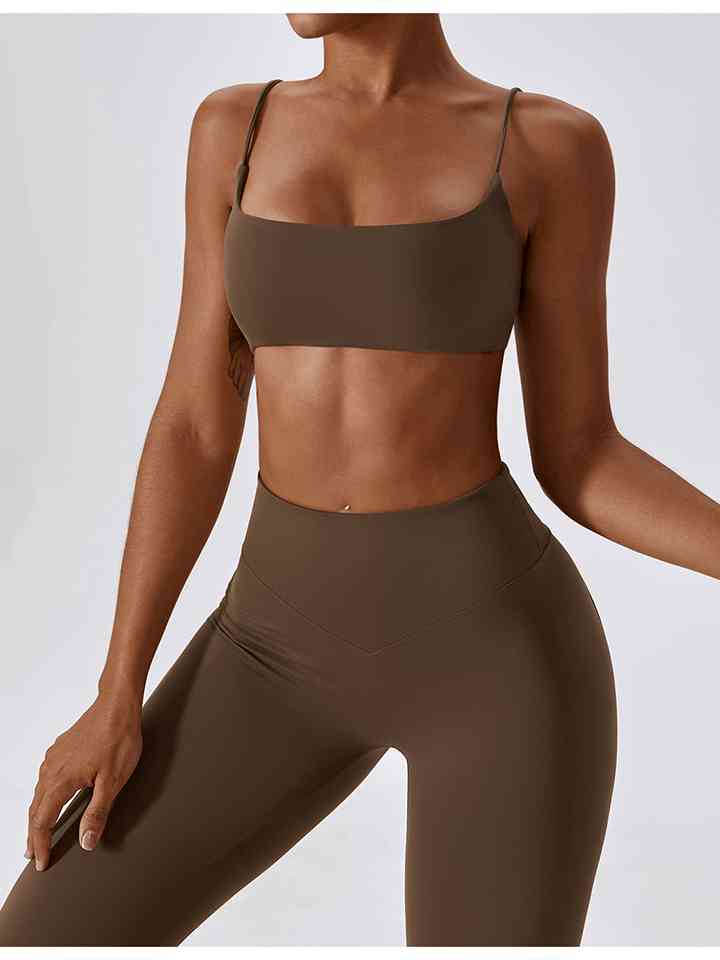 Cropped Sports Tank Top Chestnut
