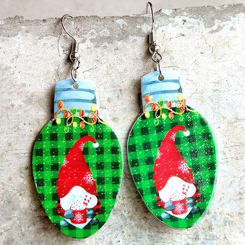 Christmas Themed Acrylic Dangle Earrings Style A One Size