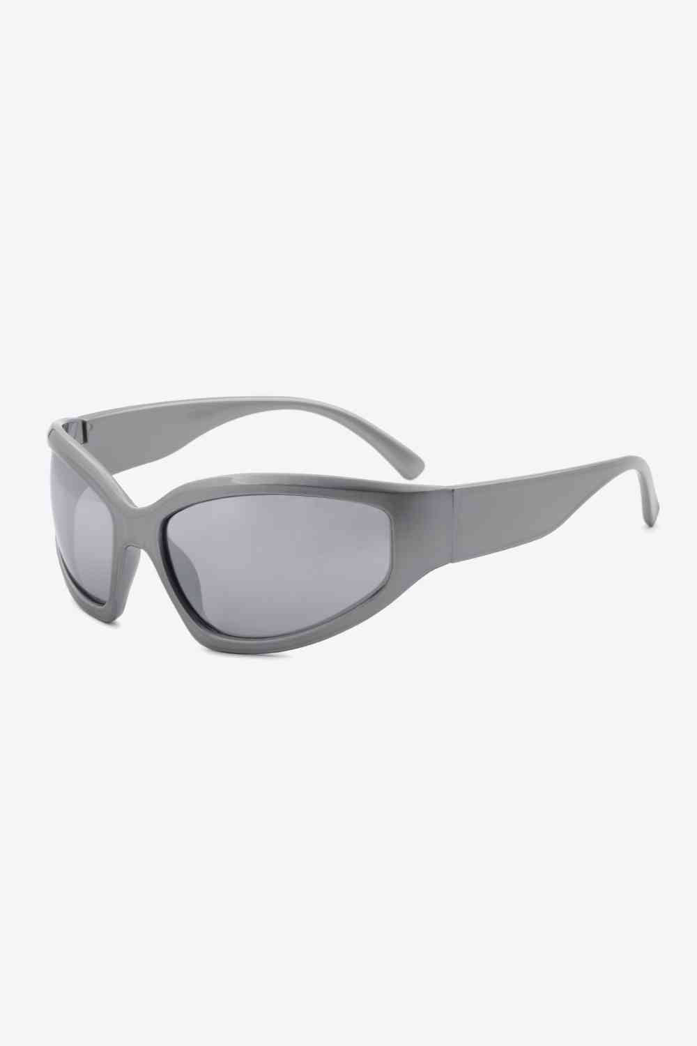 UV400 Polycarbonate Cat-Eye Sunglasses Mid Gray One Size