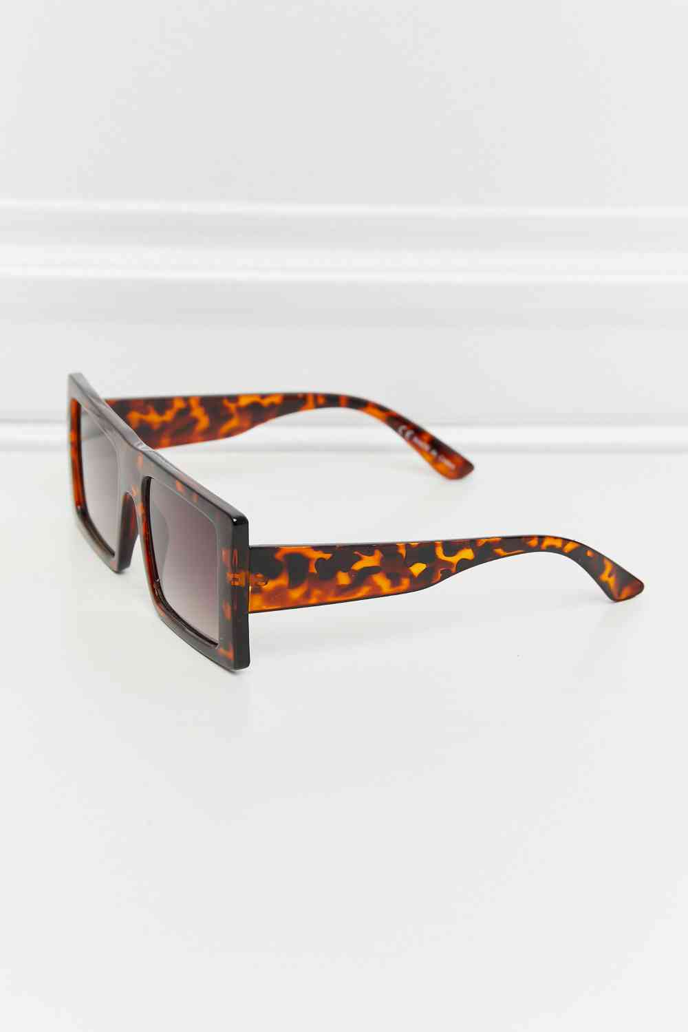 Square Polycarbonate Sunglasses Tangerine One Size