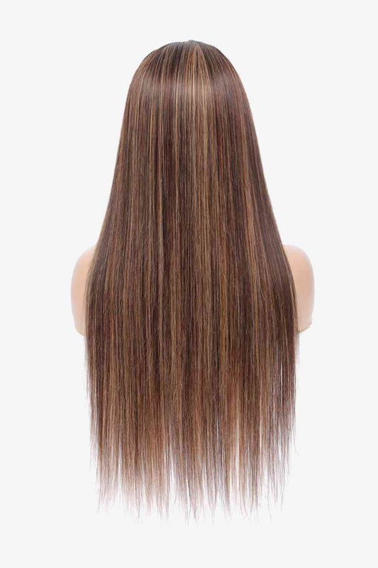 18" 160g Highlight Ombre #P4/27 13x4 Lace Front Wigs Human Virgin Hair 150% Density Brown/Blonde Highlights One Size