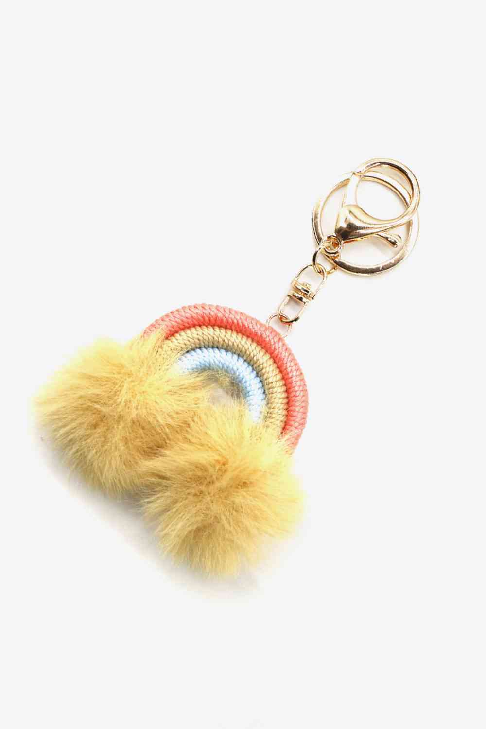 Assorted 4-Pack Rainbow Pom Pom Keychain