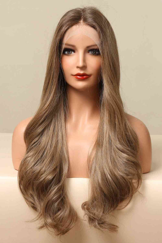 13*2" Lace Front Wigs Synthetic Long Wave 26" 150% Density in Golden Brown Golden Brown One Size
