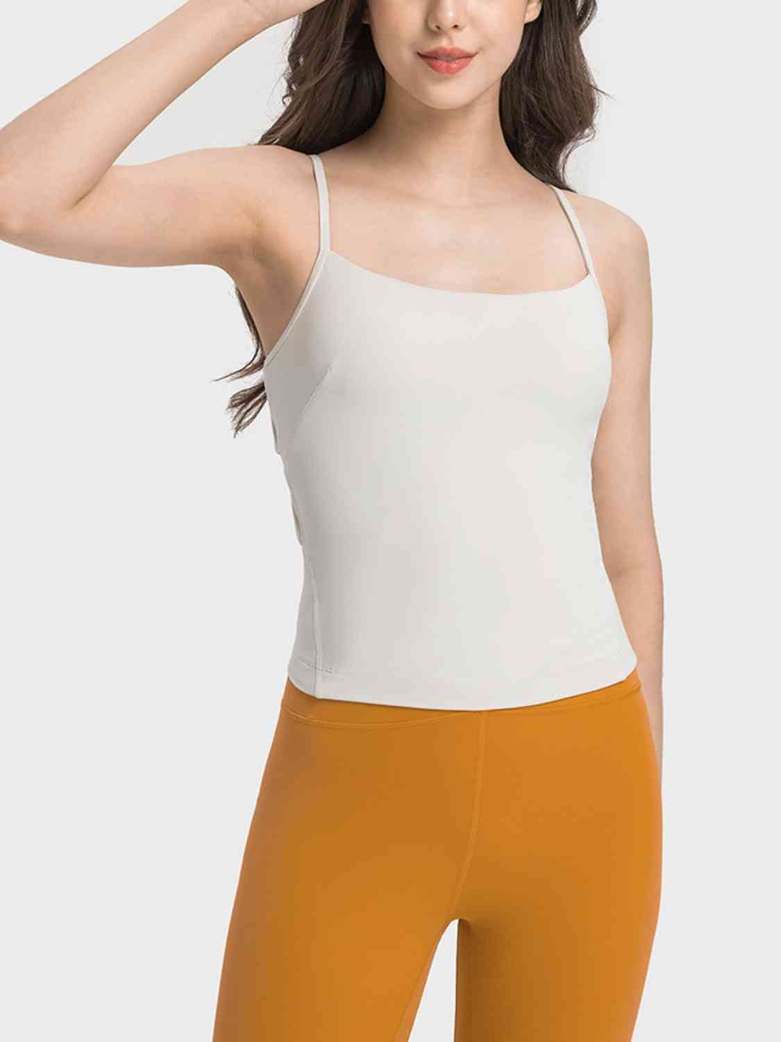 Crisscross Cutout Sports Cami White