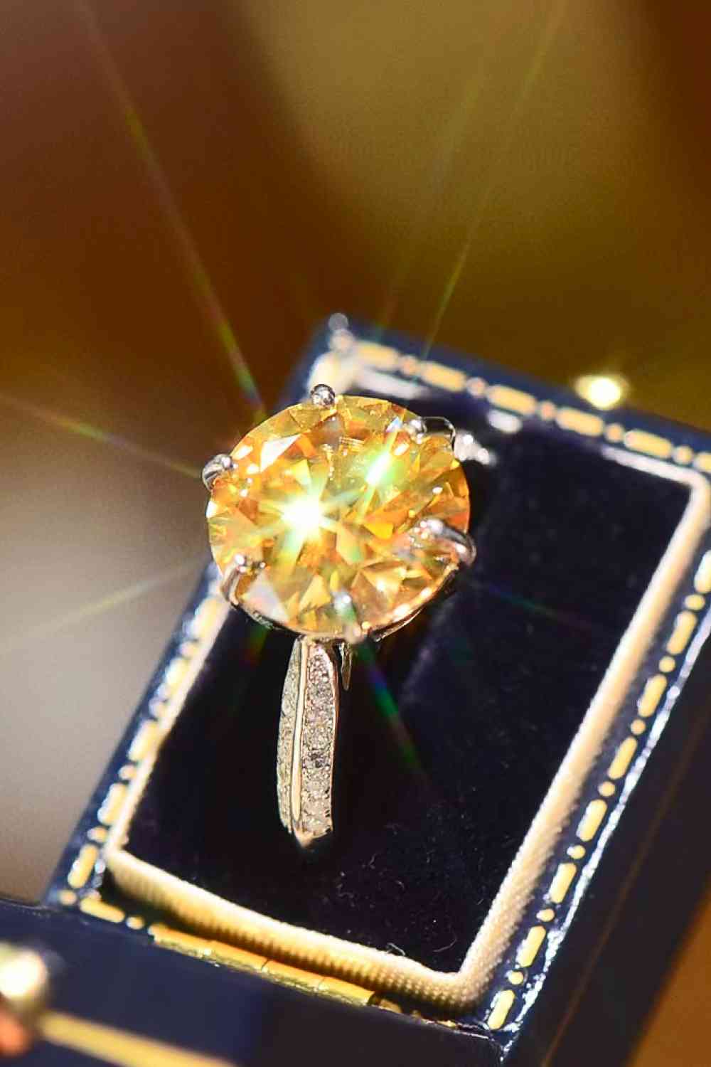 Living Your Life 3 Carat Moissanite 6-Prong Ring Yellow