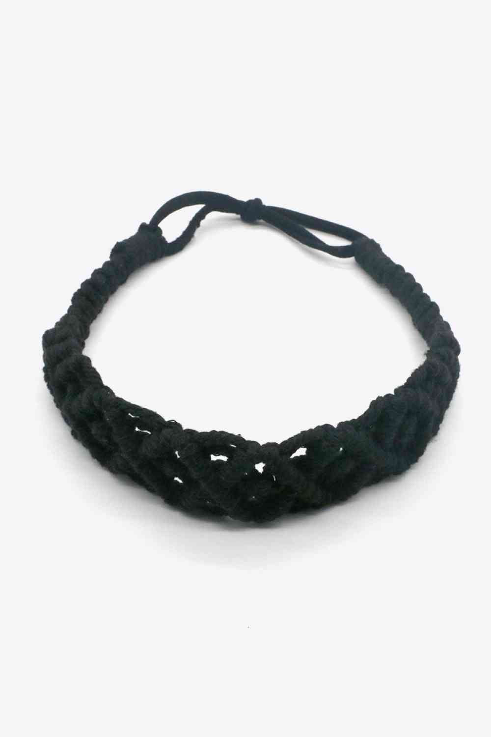 Assorted 2-Pack Macrame Flexible Headband Black One Size