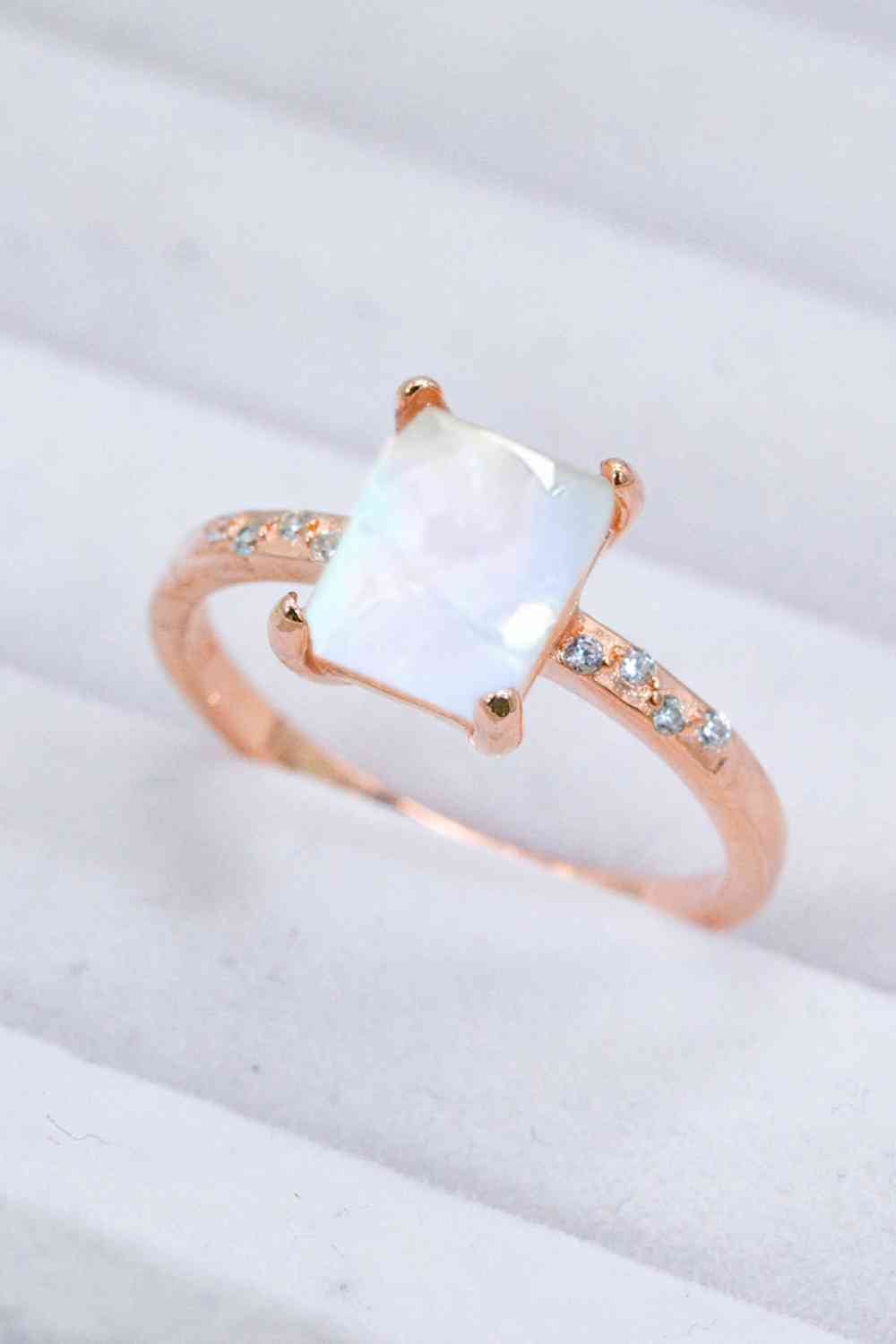 Square Moonstone Ring