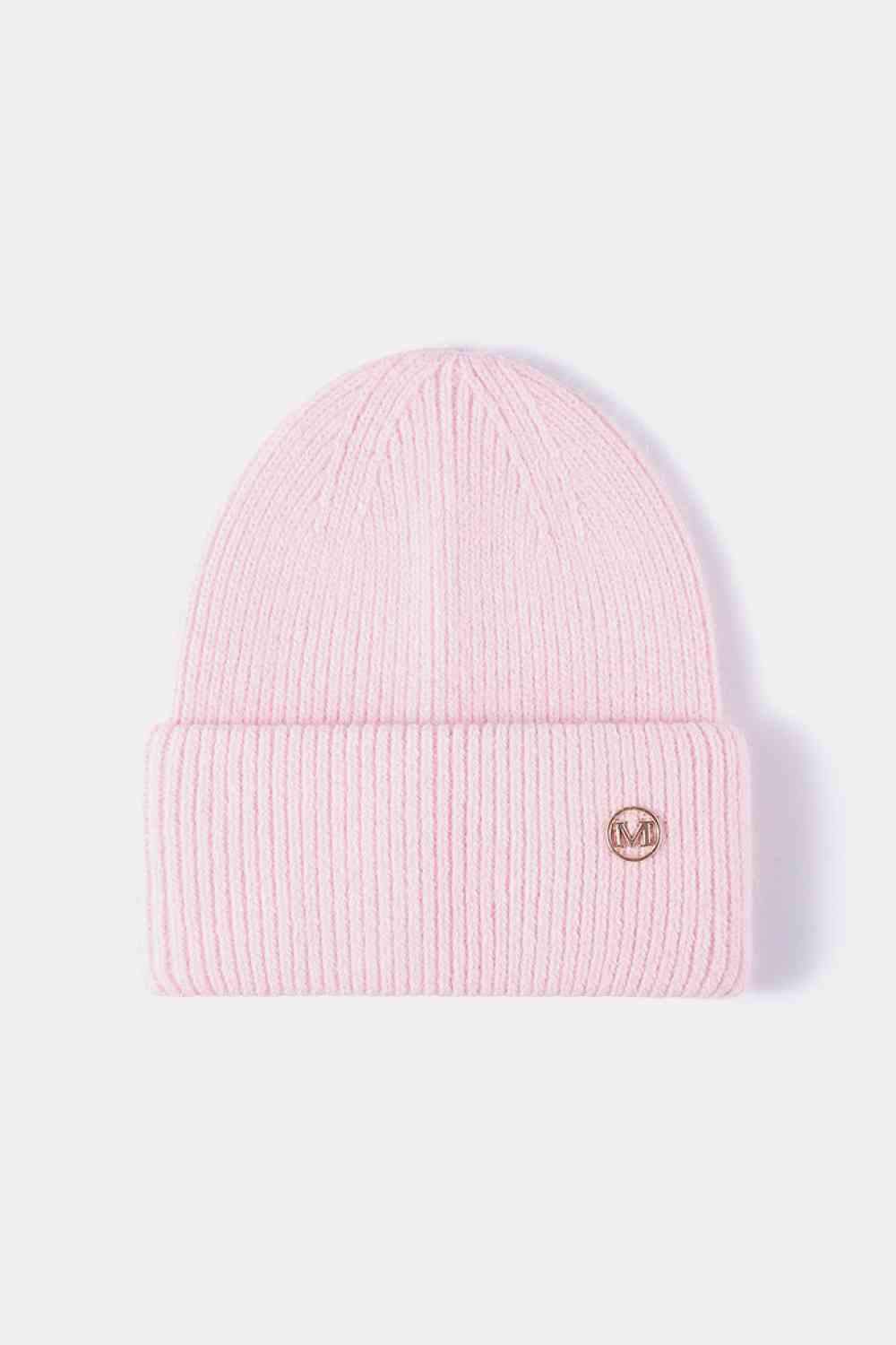 M Rib-Knit Cuff Beanie Pink One Size