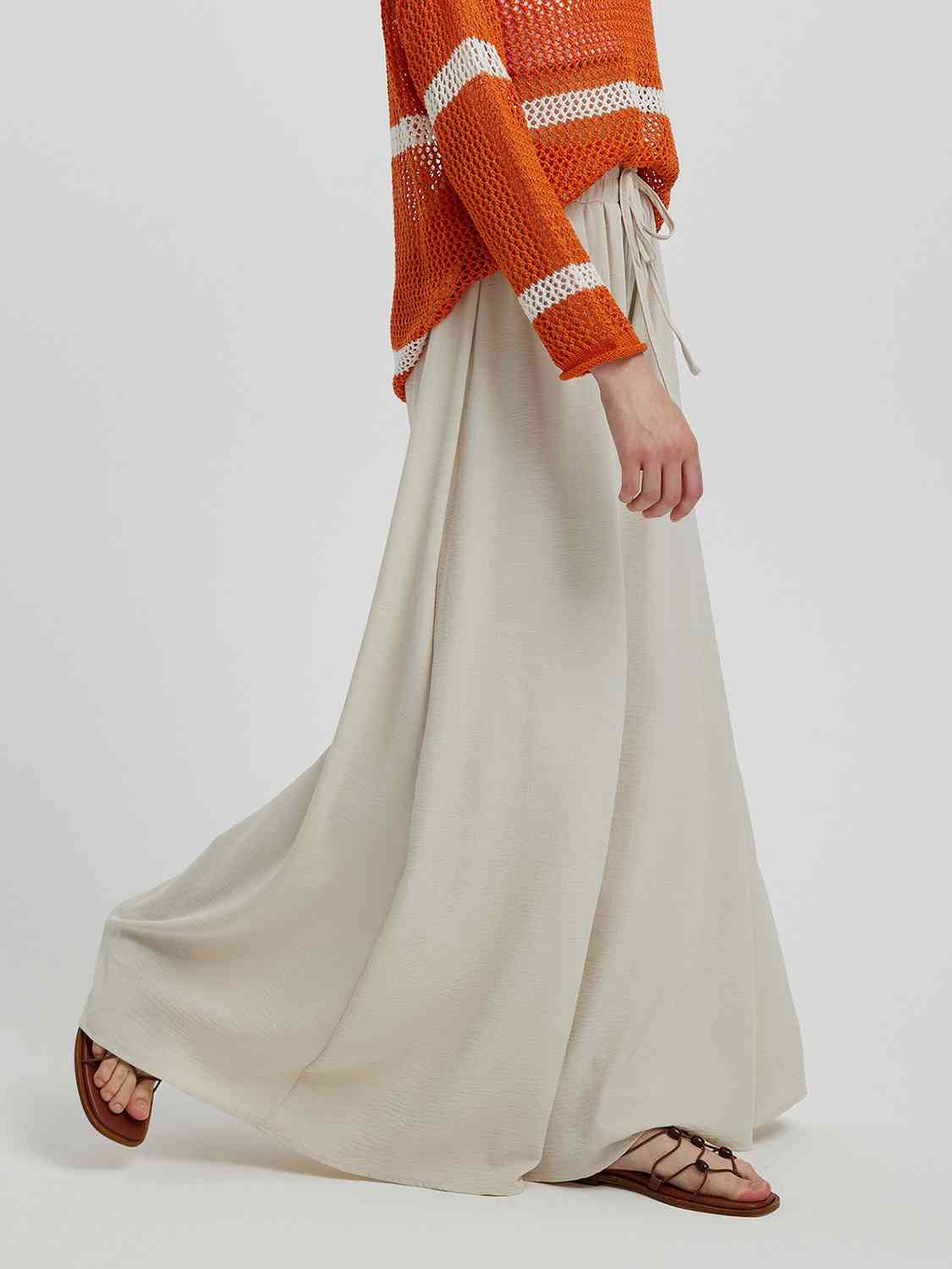 Drawstring Wide Leg Pants