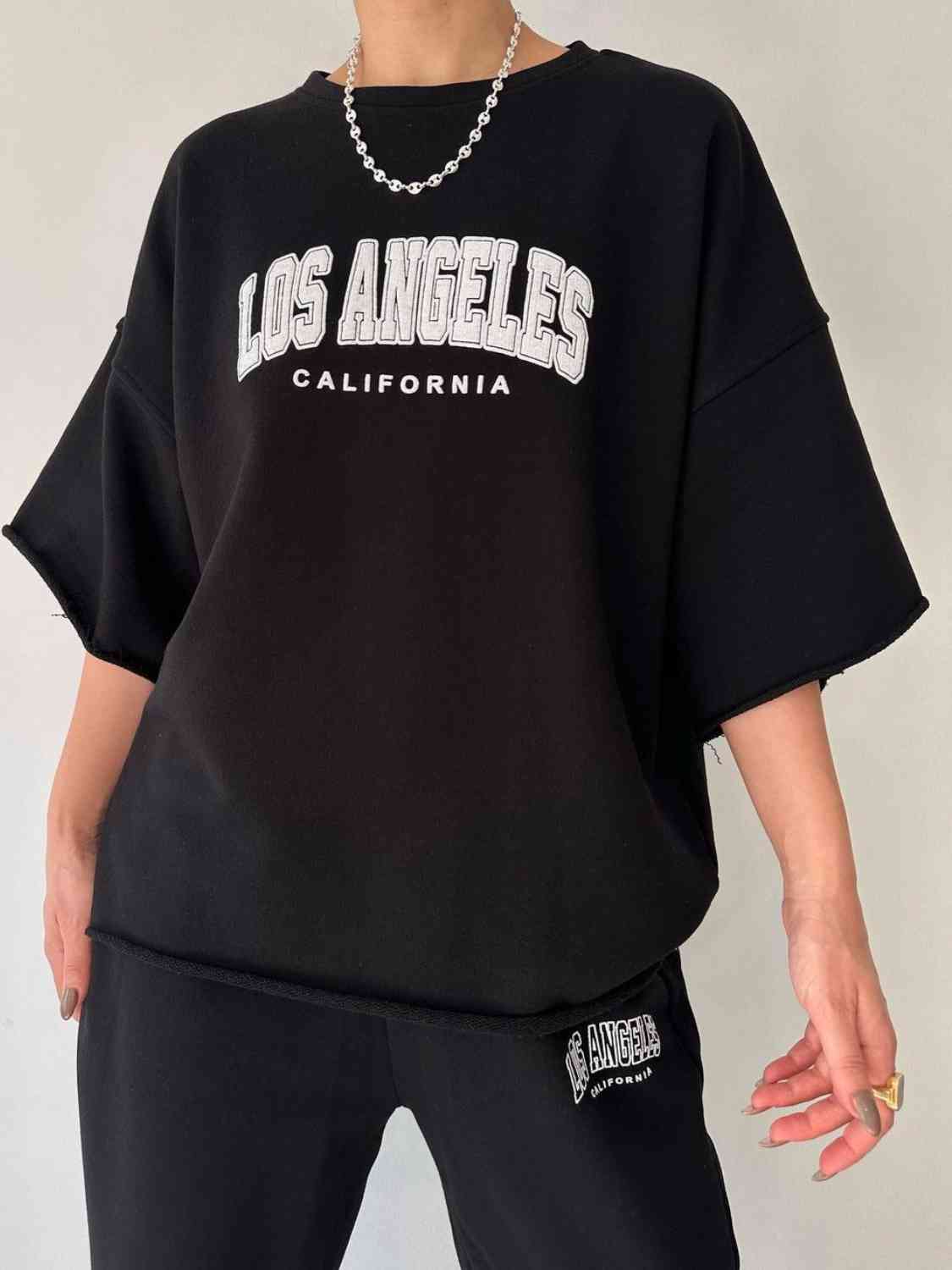 LOS ANGELES CALIFORNIA Graphic Sweatshirt and Sweatpants Set