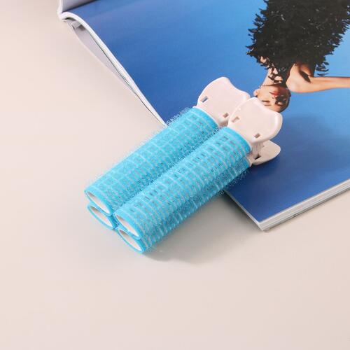 4-Piece Resin Hair Roller Clip Pastel Blue One Size