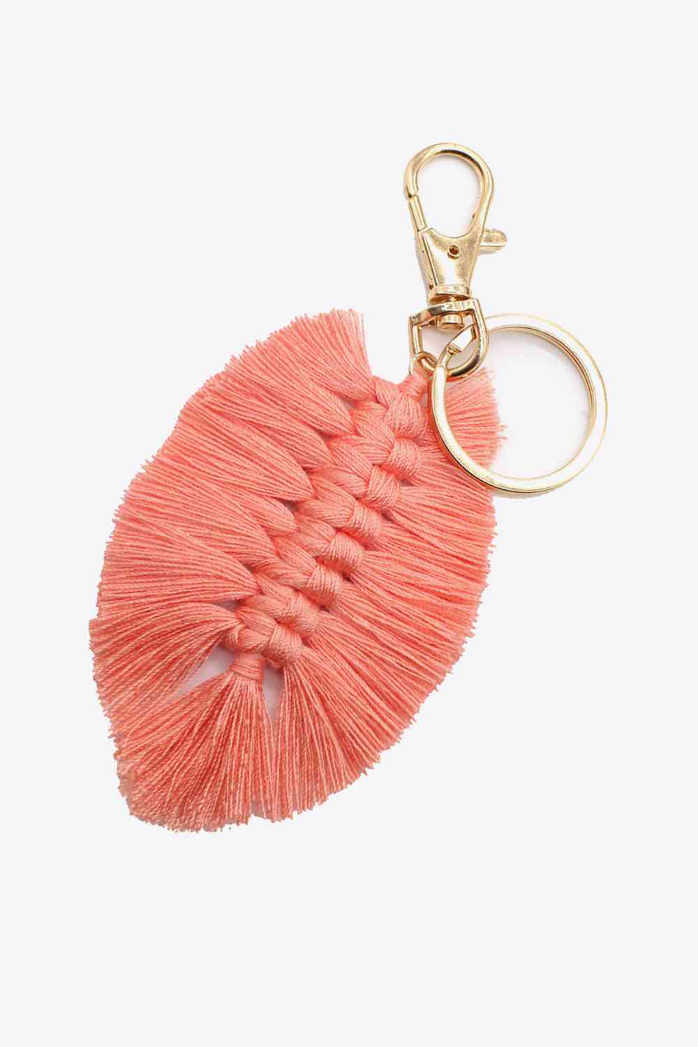 Assorted 4-Pack Leaf Shape Fringe Keychain