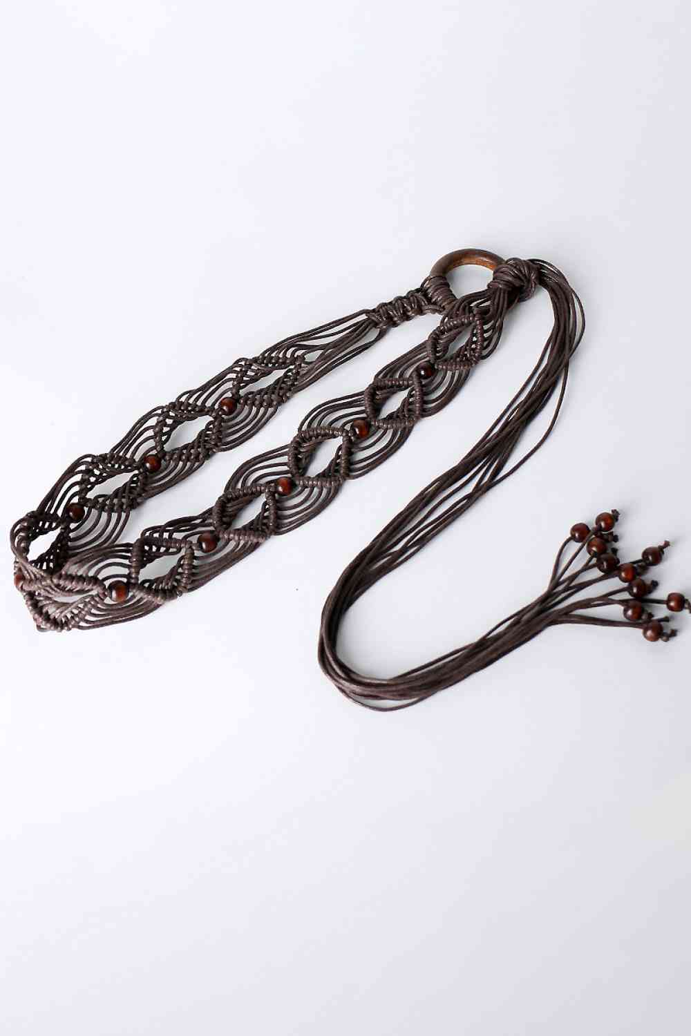 Retro Braid Belt Chocolate One Size