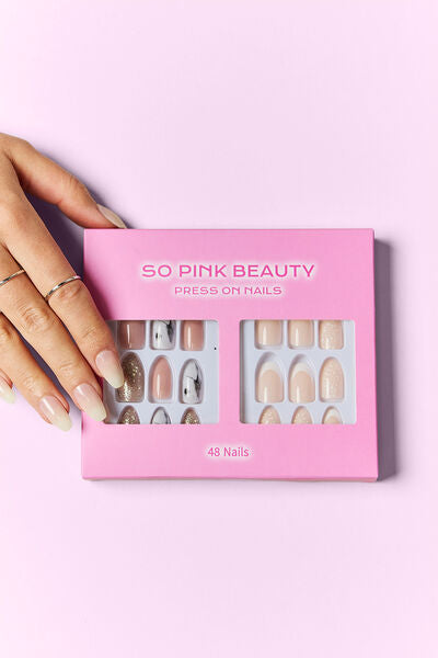 SO PINK BEAUTY Press On Nails 2 Packs Maven One Size