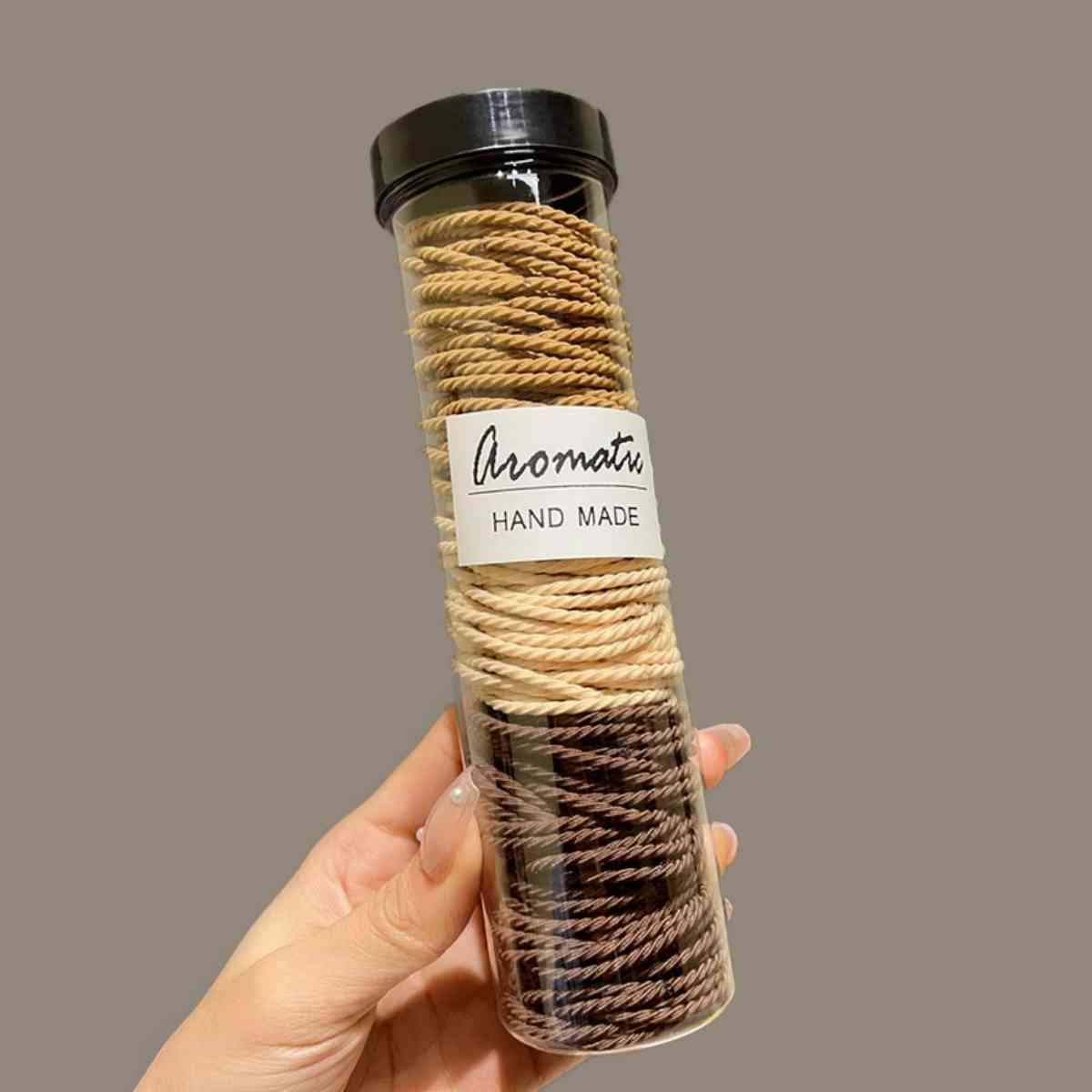 100 PCS/Set Elastic Hair Ropes Coffee Brown One Size